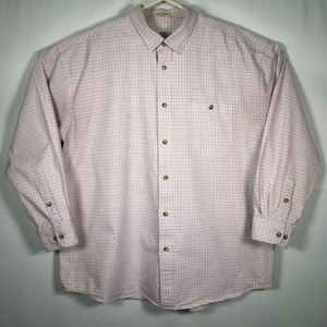 Orvis XXL 100% Cotton Button Down Checker Shirt